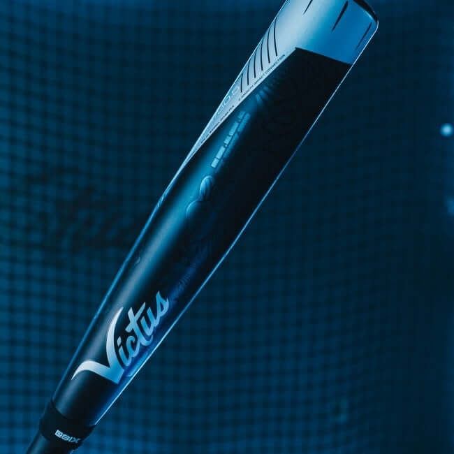 Two-piece hybrid baseball bat with carbon composite handle and military-grade aluminum barrel.