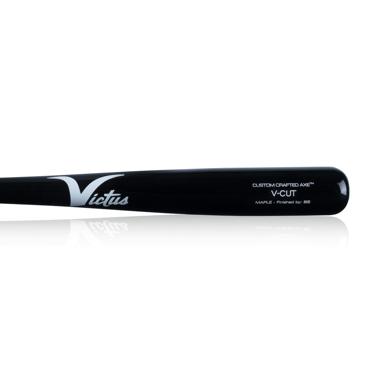 Victus Axe V-Cut 32” baseball bat with Axe Bat handle and Big League ink dot certification.