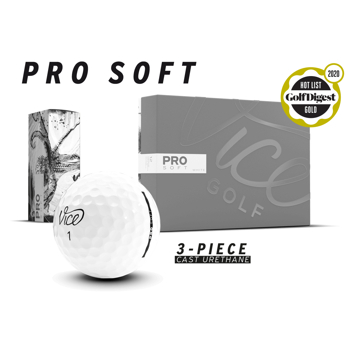 Vice Golf Pro Soft Ball Between The Lines Logo (Dozen)