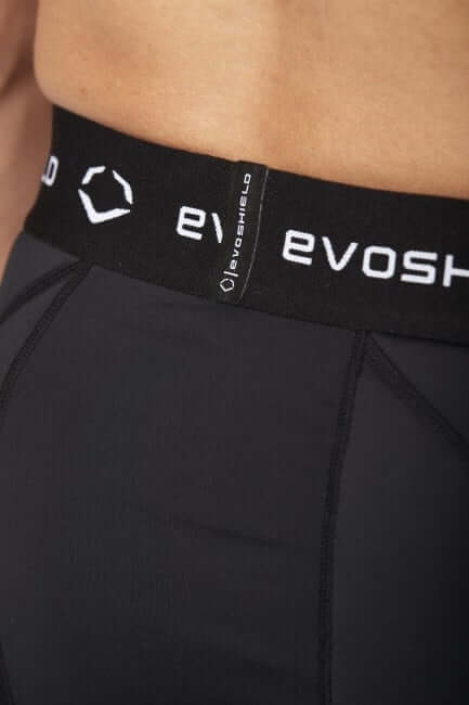 Evoshield Men's 3/4 Sliding Tights Black with EVA Knee Pad protection