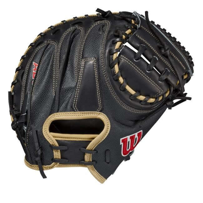 Wilson A2000 M1D Catchers Mitt 33.5 inch, Black and Blonde, Half Moon Web
