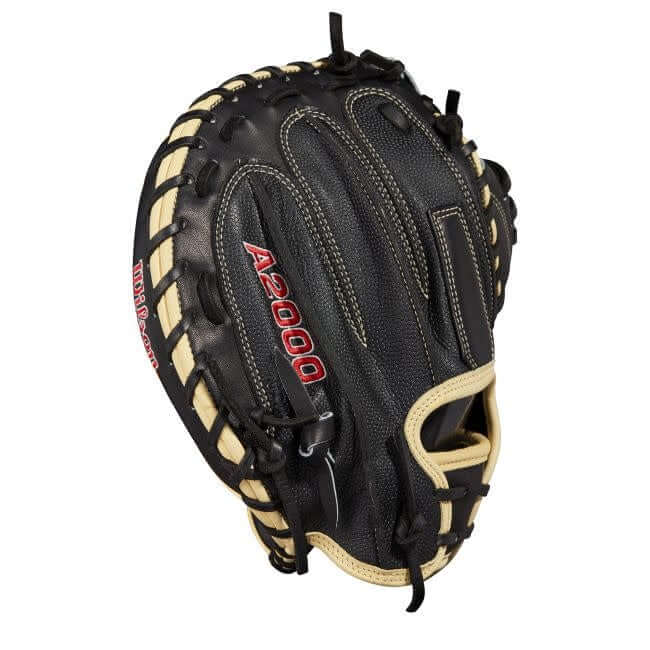 Wilson A2000 M1D Catchers Mitt 33.5 inch, Black and Blonde, Half Moon Web