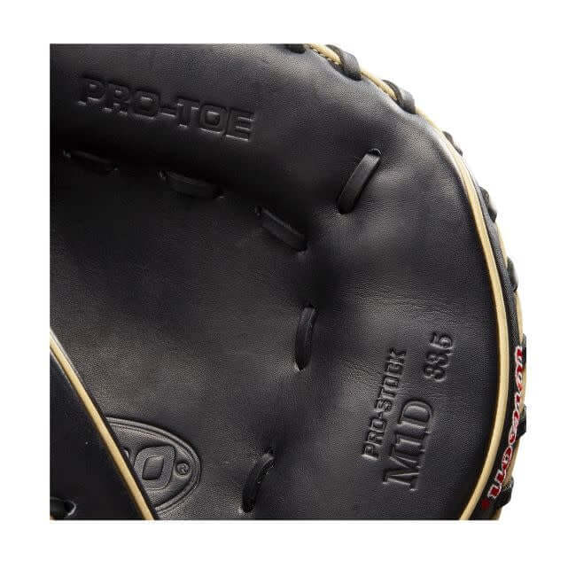 Wilson A2000 M1D Catchers Mitt 33.5 inch, Black and Blonde, Half Moon Web