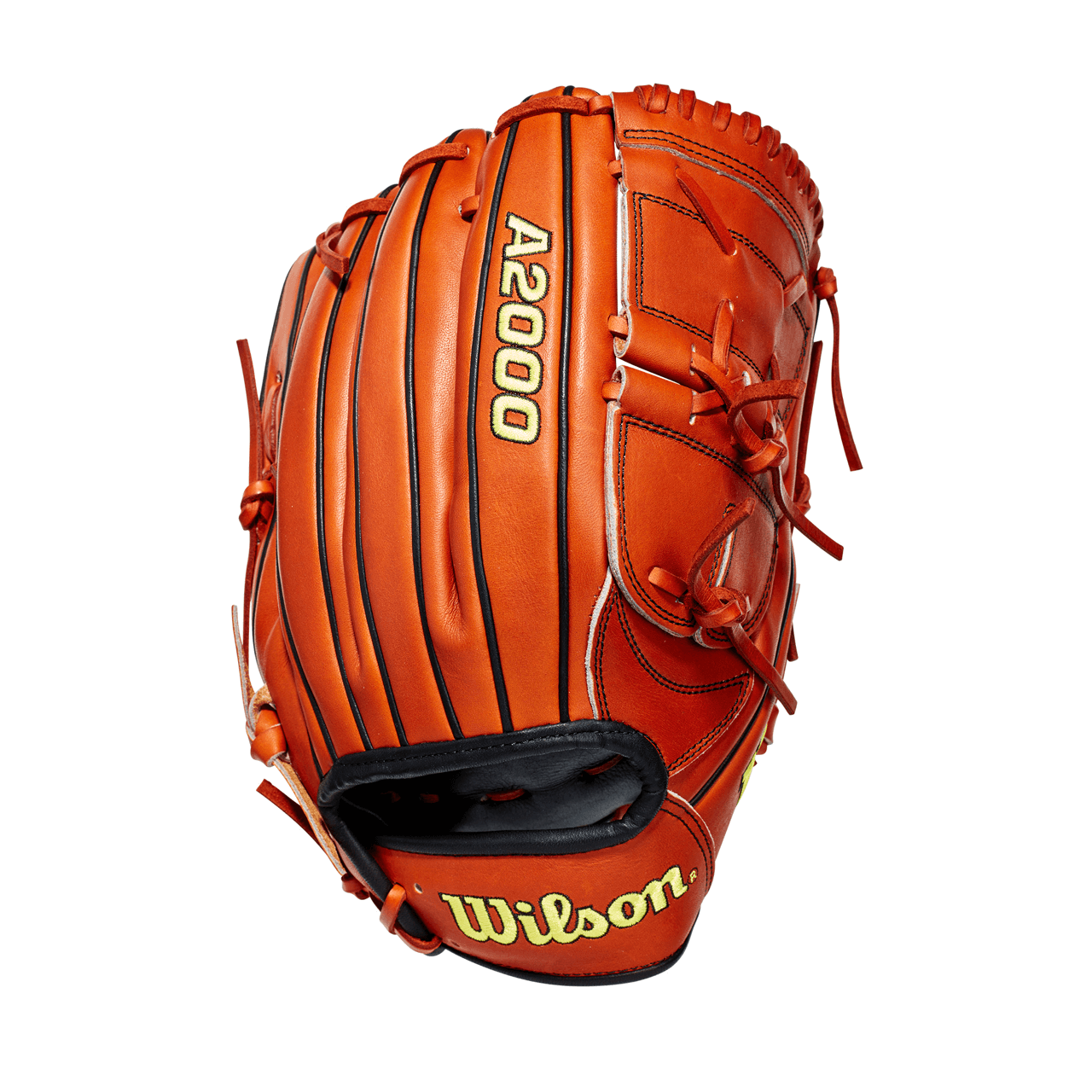 Wilson A2000 B2 Special Edition RHT Copper 12 baseball glove, closed two-piece web design.