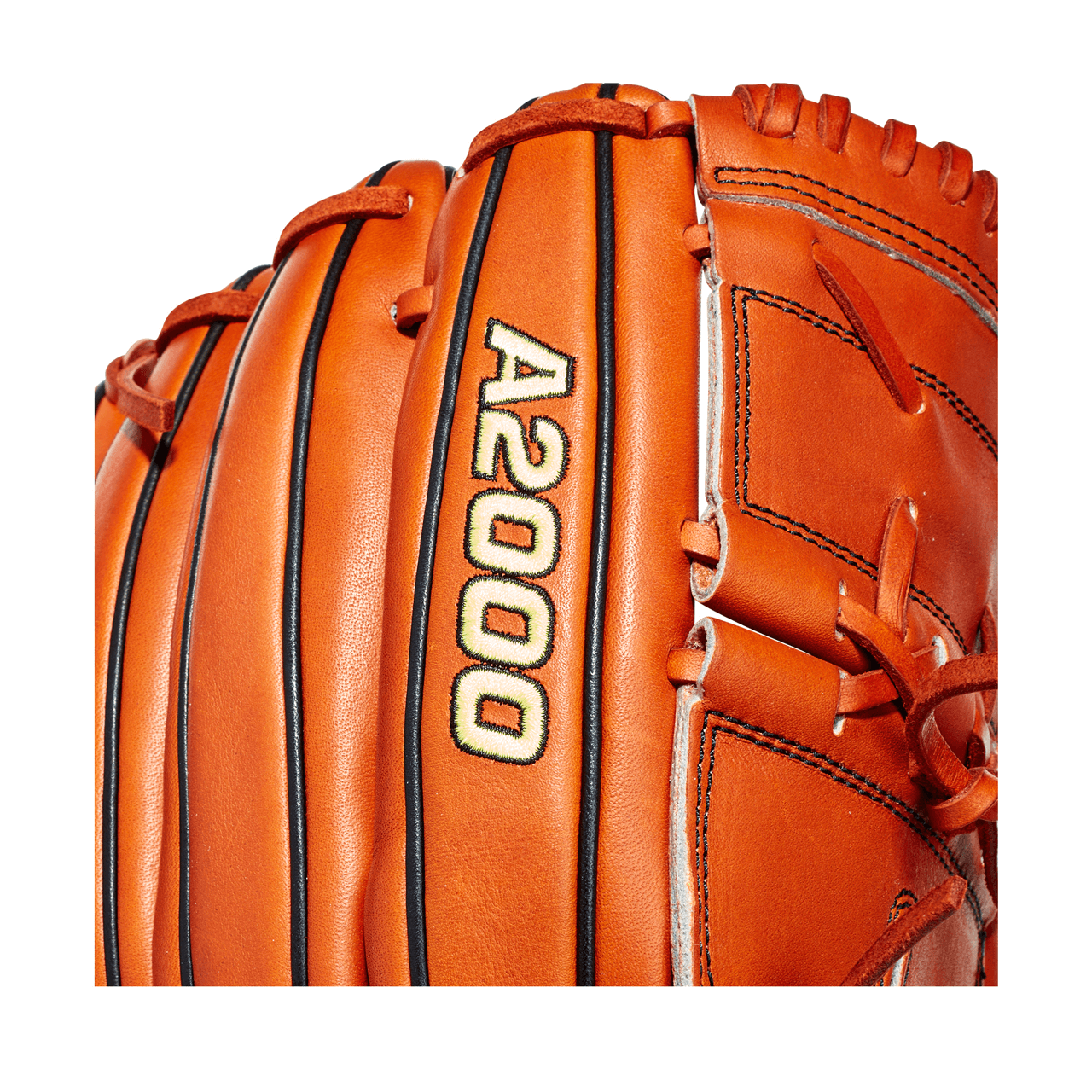 Wilson A2000 B2 Special Edition RHT Copper 12 baseball glove, closed two-piece web design.