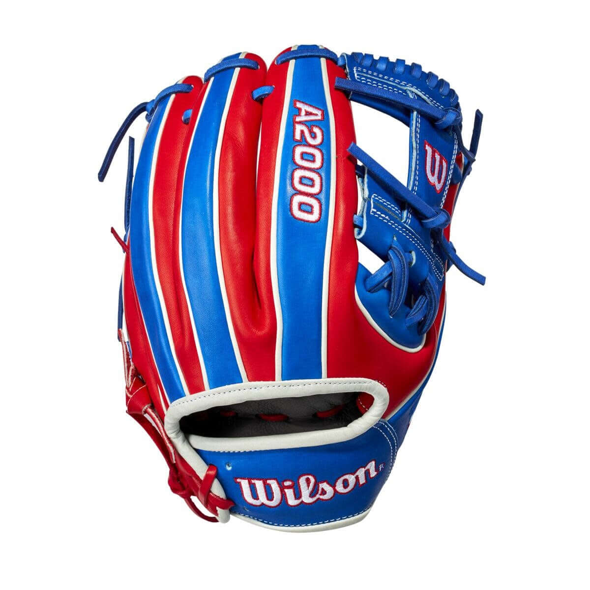 Dominican Republic flag on Wilson A2000 1786 Country Pride Series 11.5 Infield Glove.