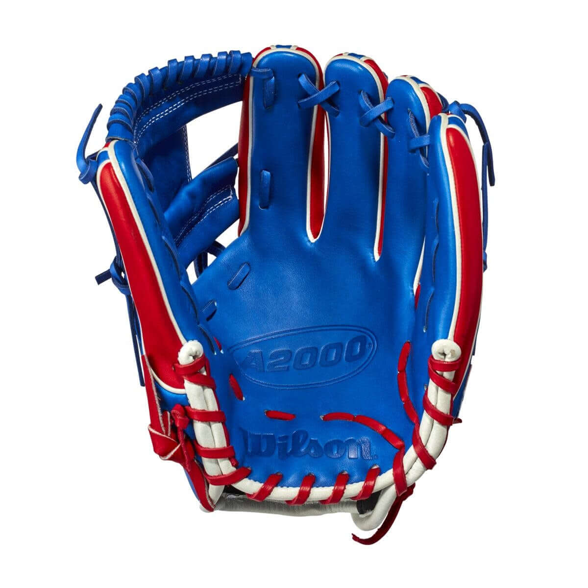 Dominican Republic flag on Wilson A2000 1786 Country Pride Series 11.5 Infield Glove.
