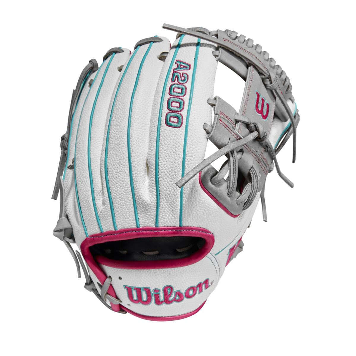 Wilson A2000 May 2022 May Glove of the Month (GOTM) 1975SS White/Teal