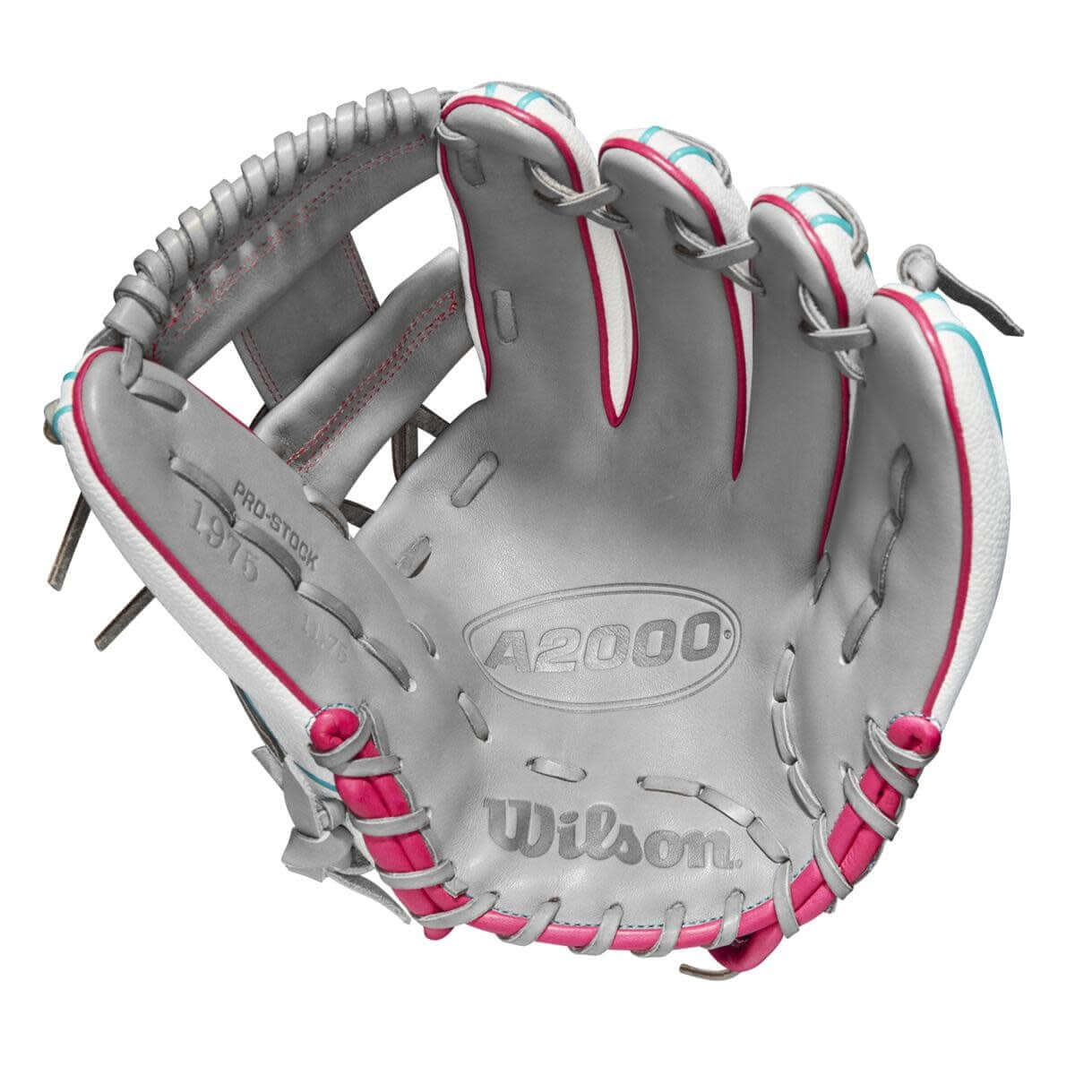 Wilson A2000 May 2022 May Glove of the Month (GOTM) 1975SS White/Teal
