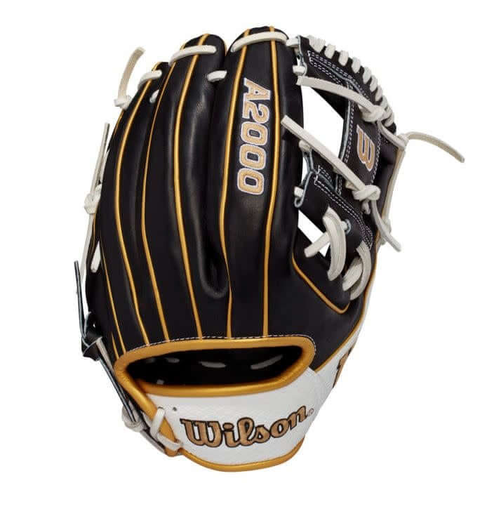 Wilson A2000 100 Glove of The Month September 2021 with Vegas Gold Bold Logos