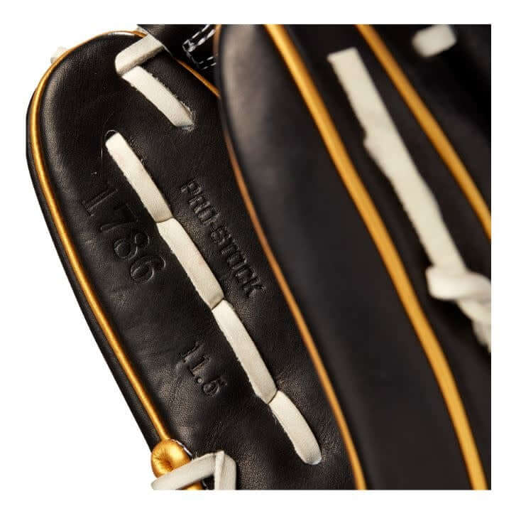 Wilson A2000 100 Glove of The Month September 2021 with Vegas Gold Bold Logos