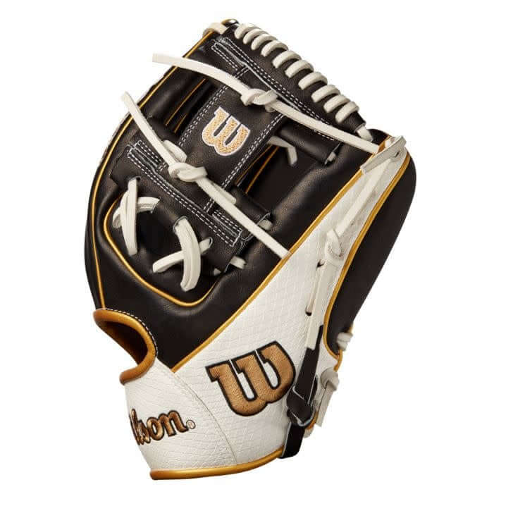 Wilson A2000 100 Glove of The Month September 2021 with Vegas Gold Bold Logos