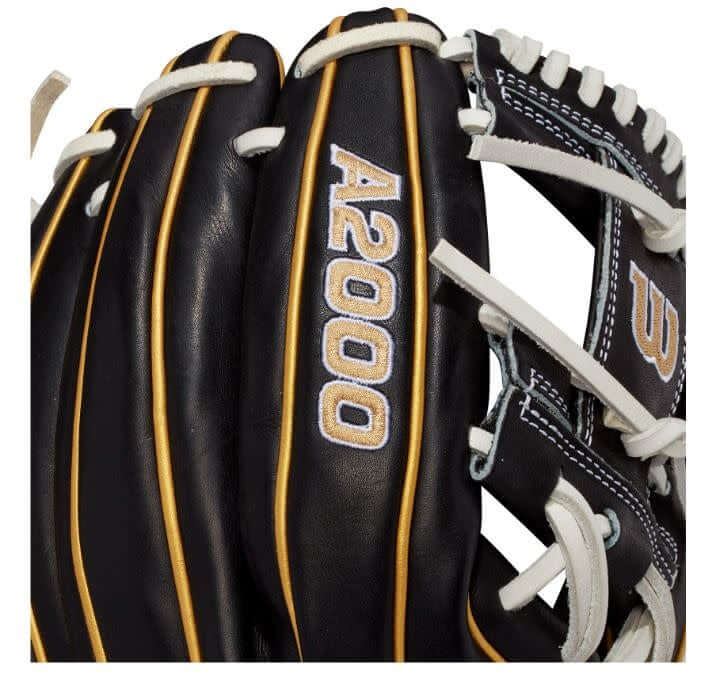 Wilson A2000 100 Glove of The Month September 2021 with Vegas Gold Bold Logos