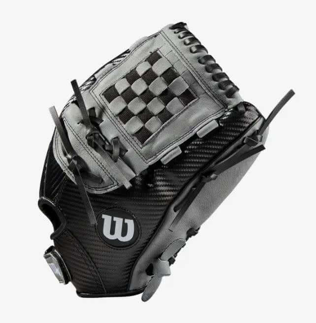 Wilson A360 Baseball Glove 12.5 inch Black/Carbon/White for Youth Players