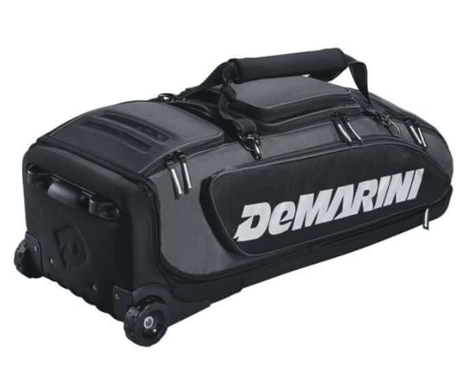 Wilson Demarini Special Ops Wheeled Bag with TSA lockable bat compartment and six padded bat sleeves