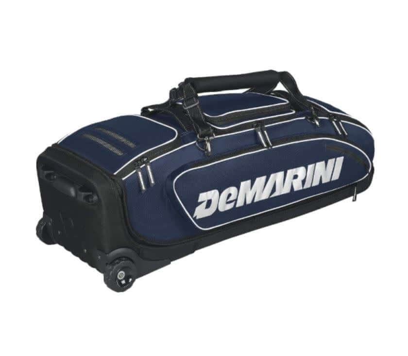Wilson Demarini Special Ops Wheeled Bag with TSA lockable bat compartment and six padded bat sleeves