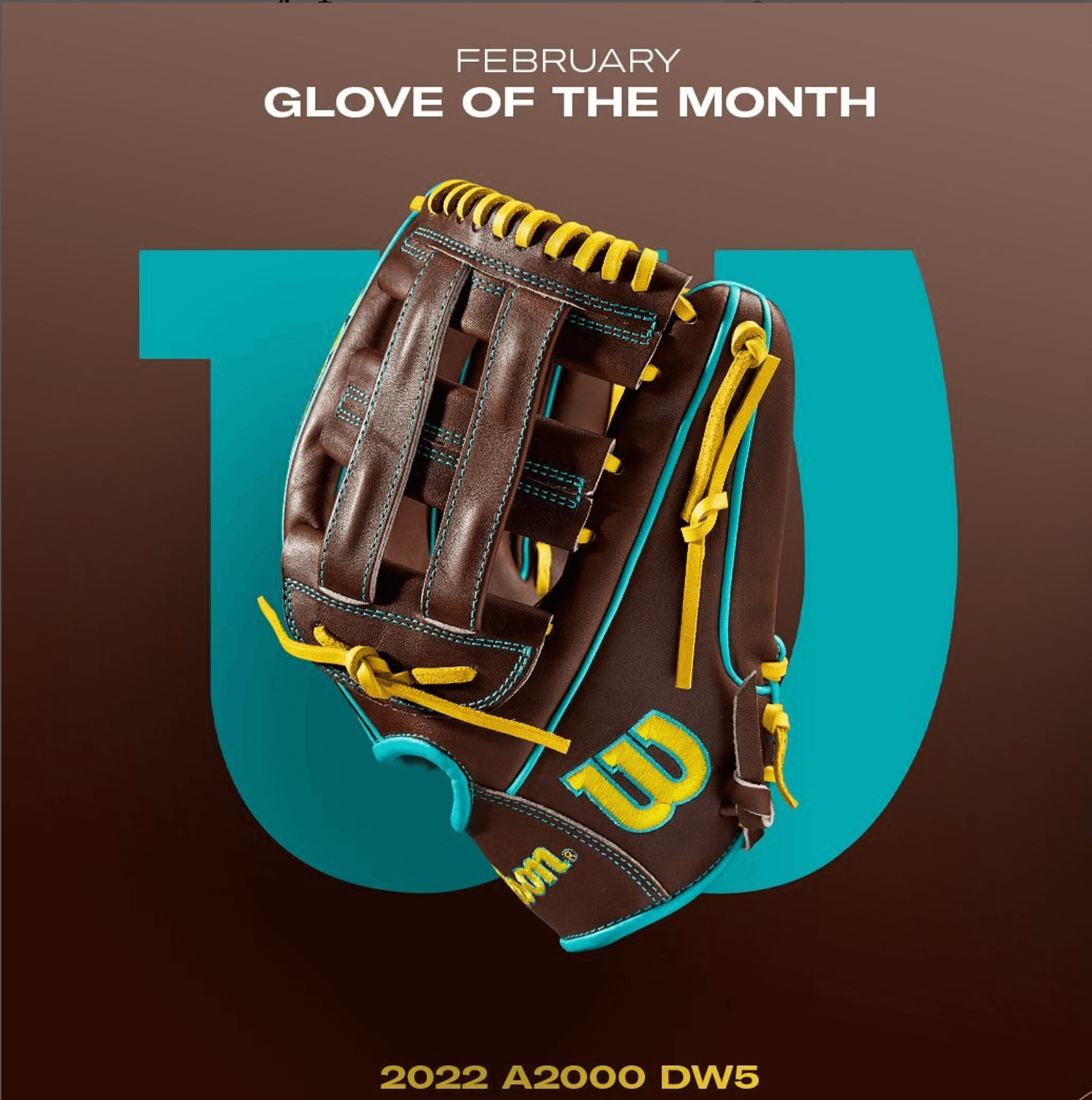 Wilson A2000 February 2022 Glove of the Month (GOTM) DW5 Dark