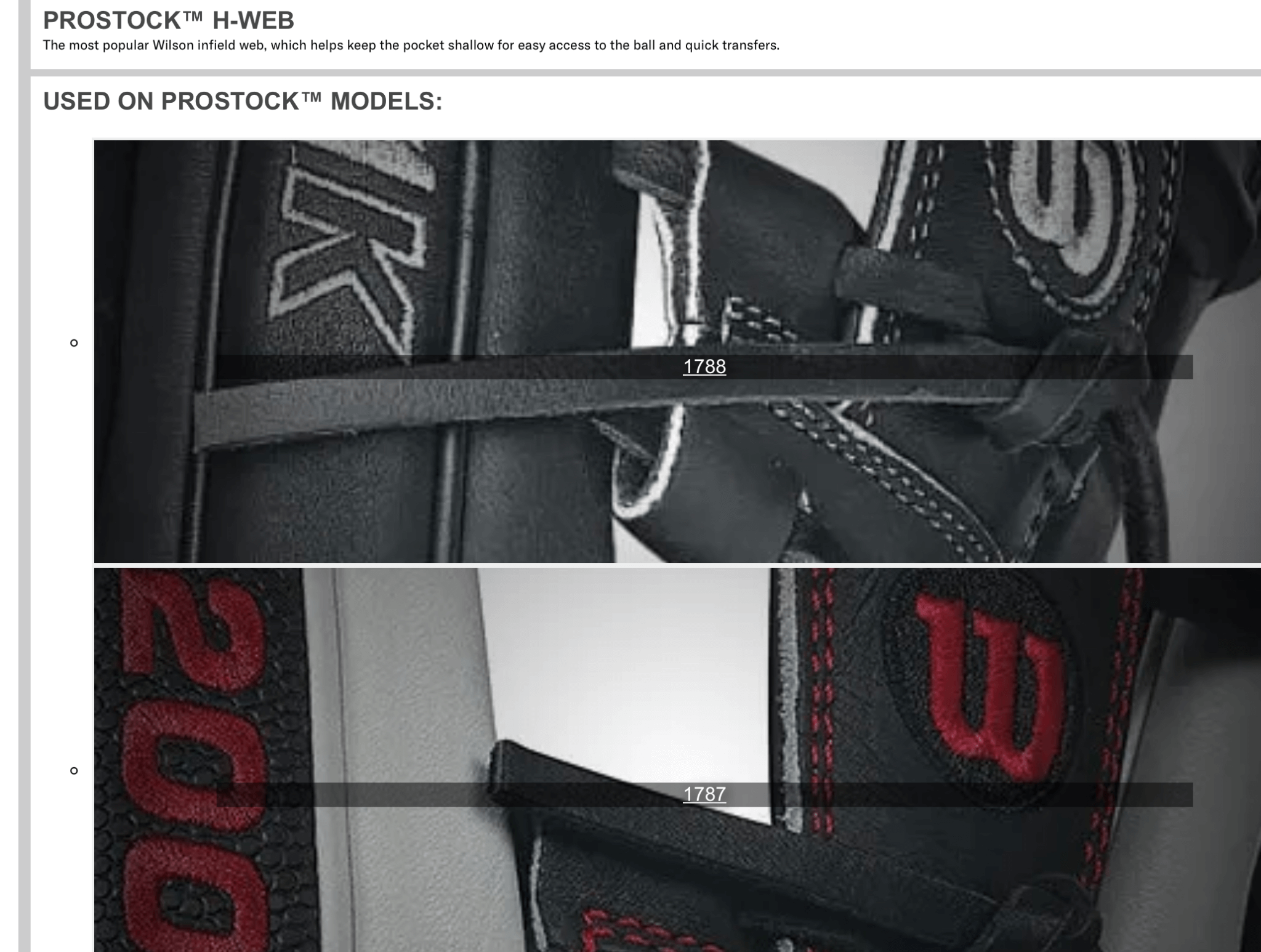 Wilson PRO STOCK H WEB Purple Infield Glove