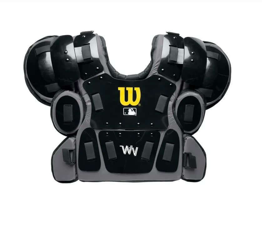 Wilson Umpire Chest Protector Grey with hinged shoulder plates