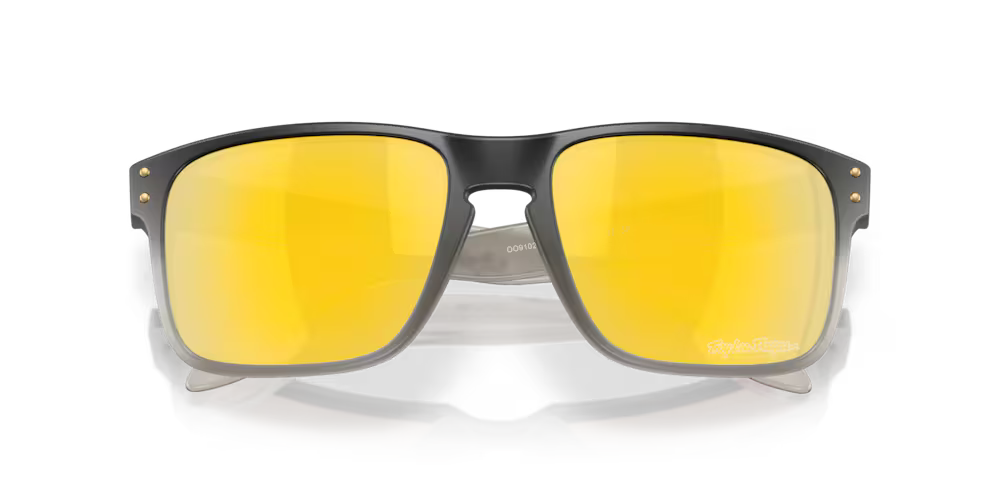 Close front view of Oakley Holbrook XL Prizm 24K Polarized sunglasses