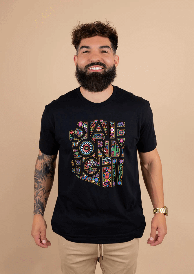 State Forty Eight Mens Crew Neck Hispanic Heritage Black