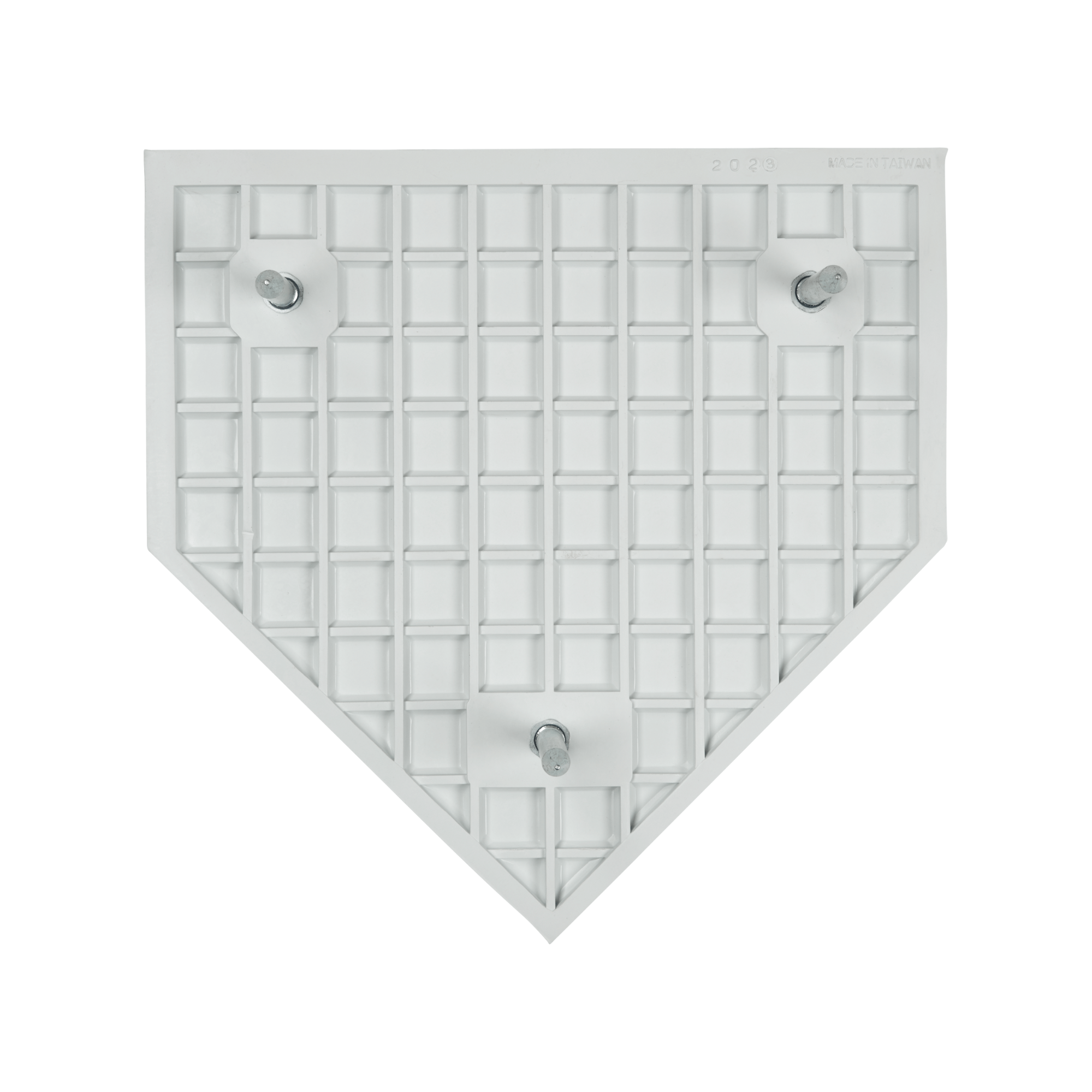 Rawlings Throw Down Home Plate, durable spiked design for versatile baseball and softball use.