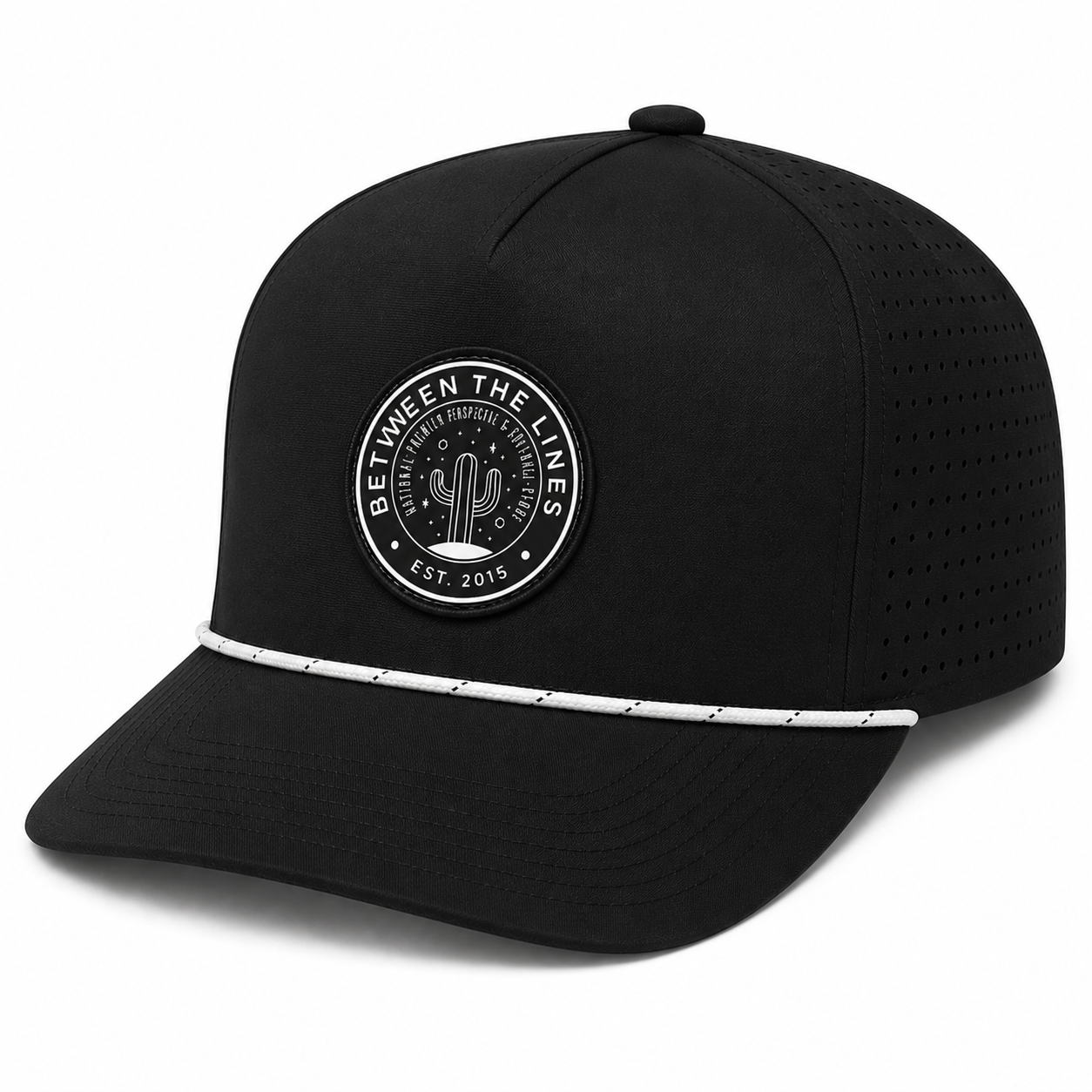 BTL Patch Trucker Rope Hat Black/White