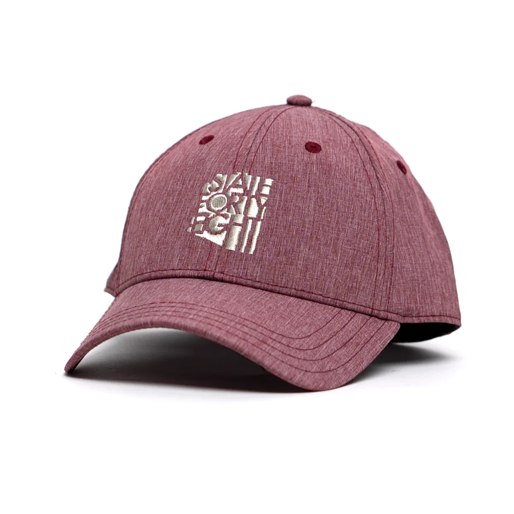 State Forty Eight Curved Snapback Classic Maroon And Cream