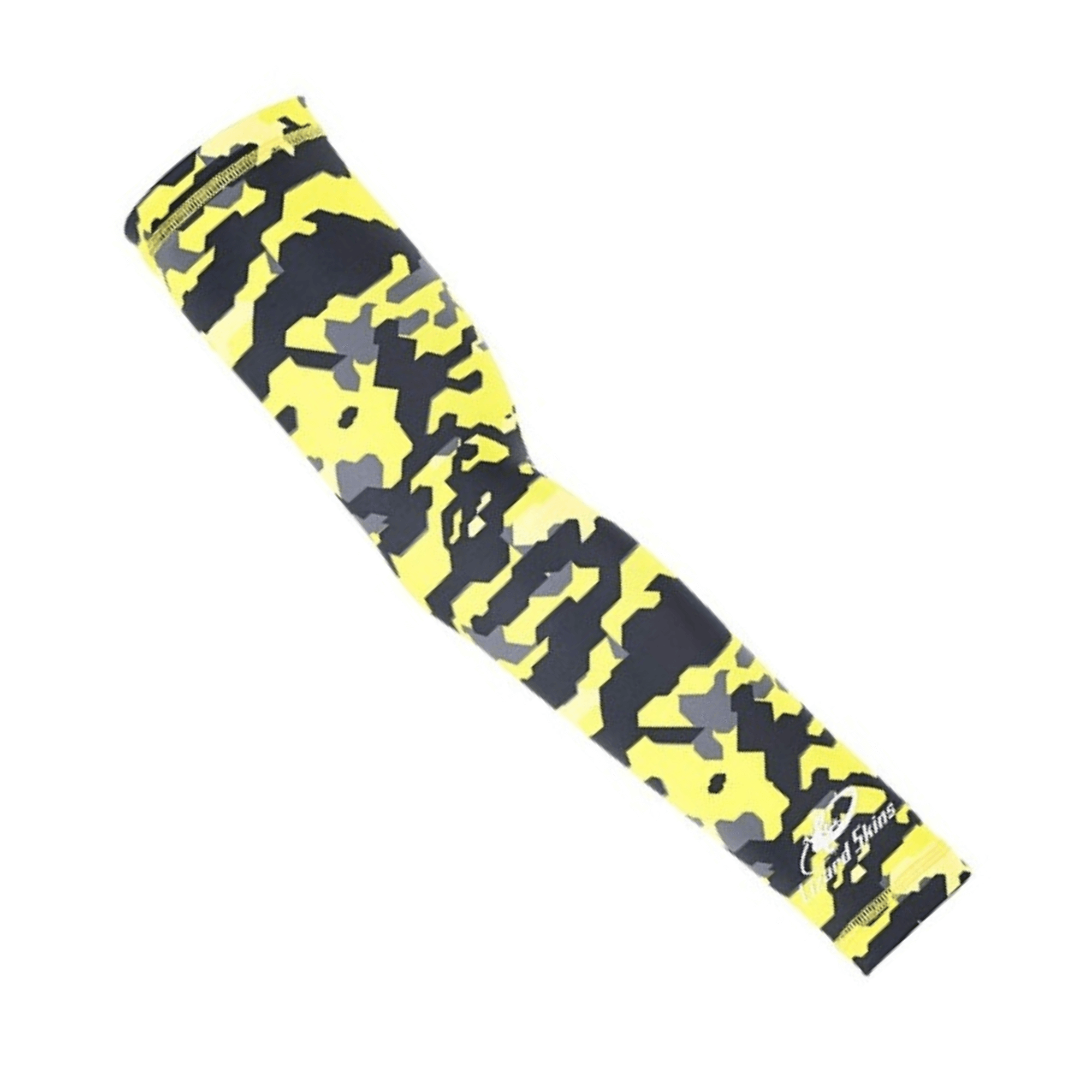 Lizard Skins Neon Camo Static Fit Arm Sleeve in vibrant yellow and black for athletic comfort and style.