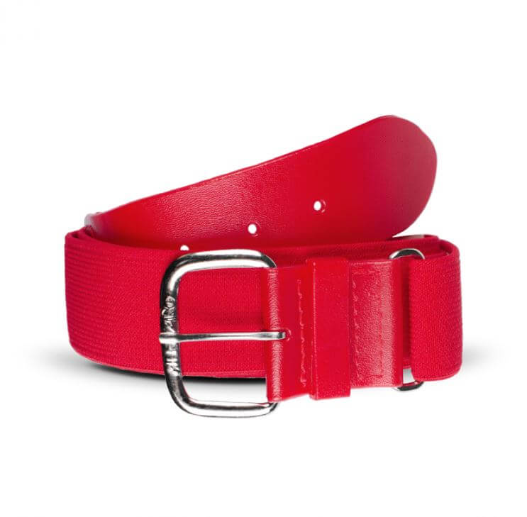 Scarlet Helix adjustable elastic belt with nickel-finished buckle and solid PVC tabs, perfect for any outfit.