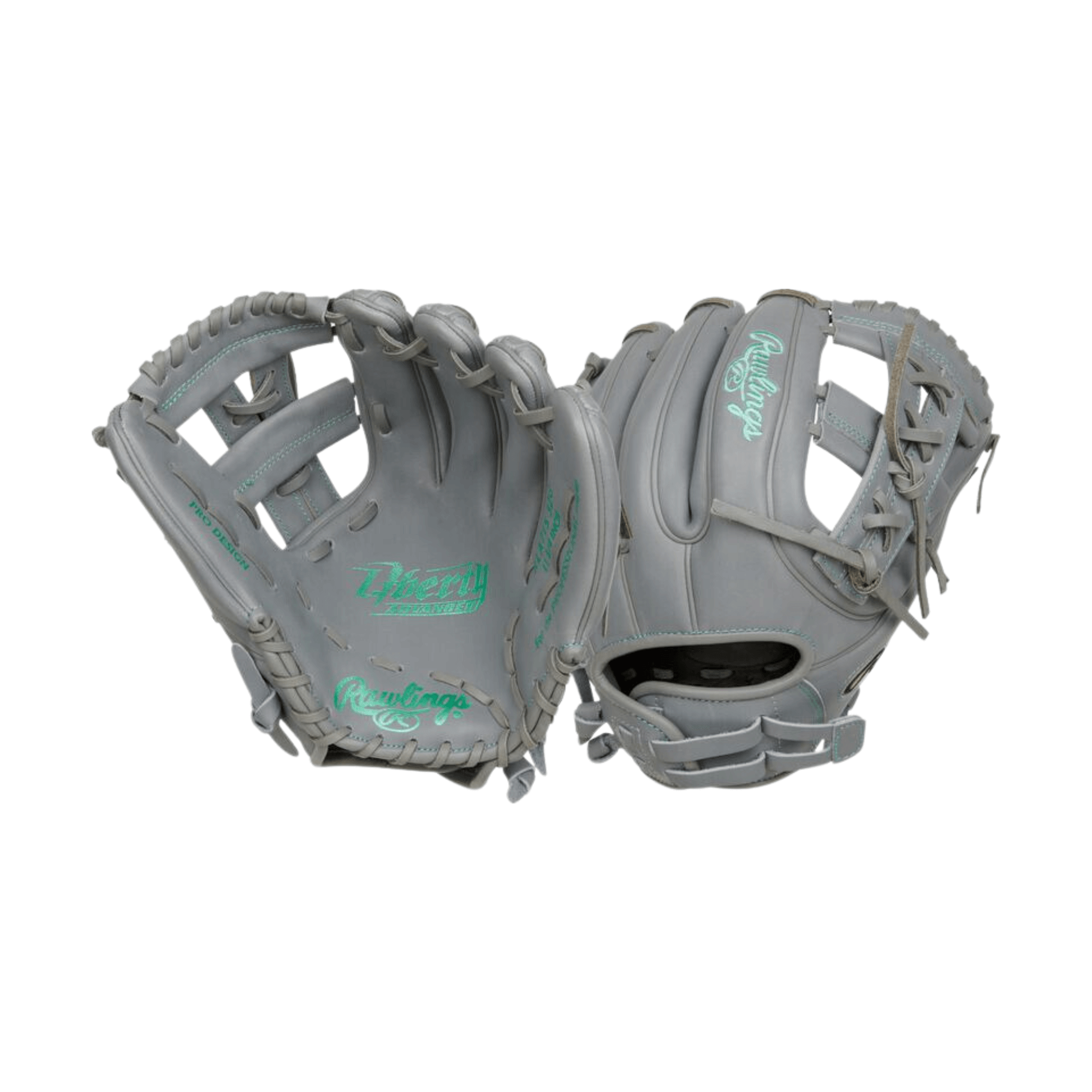 Rawlings Liberty Advanced 11.75" infield glove in grey, showcasing full-grain leather and ergonomic design for superior comfort.
