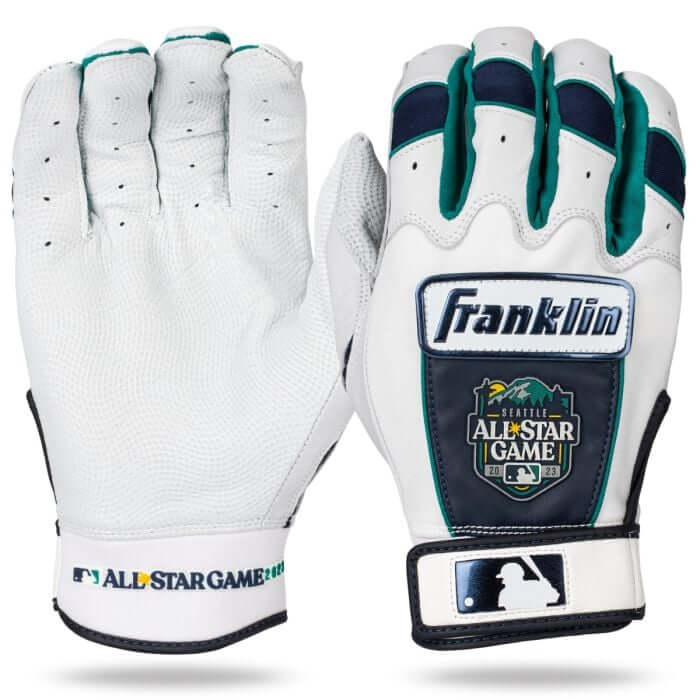 Franklin Jewel All Star 2023 batting gloves with digital cabretta leather for enhanced grip and reduced palm bunching.
