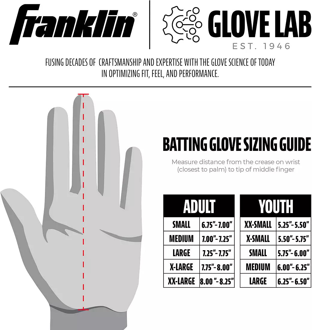 Franklin Adult CFX Pro Batting Gloves  -  Forest Green