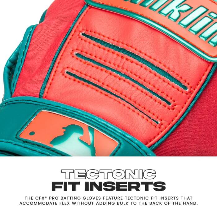 Franklin Youth CFX Pro Batting Gloves  - Teal/Coral