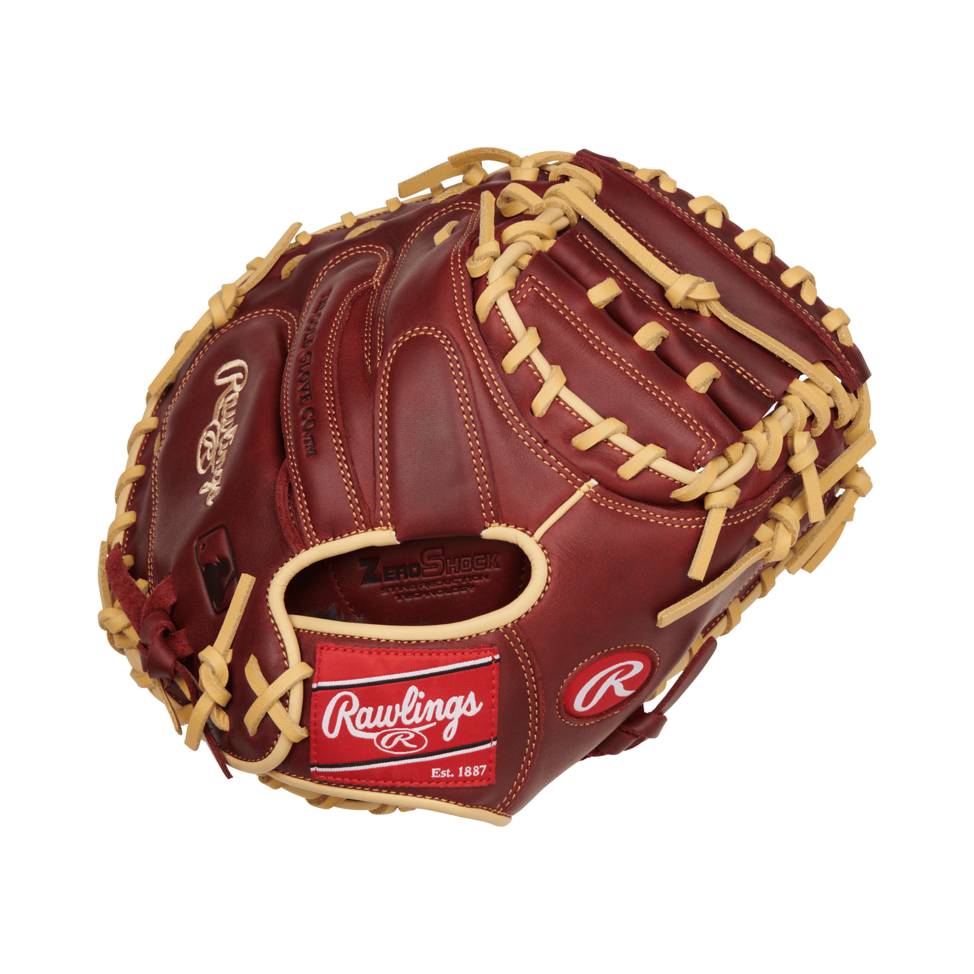 Rawlings Sandlot Series Catcher's Mitt 33" RHT, vintage design, oiled leather, Zero Shock palm pad for protection.