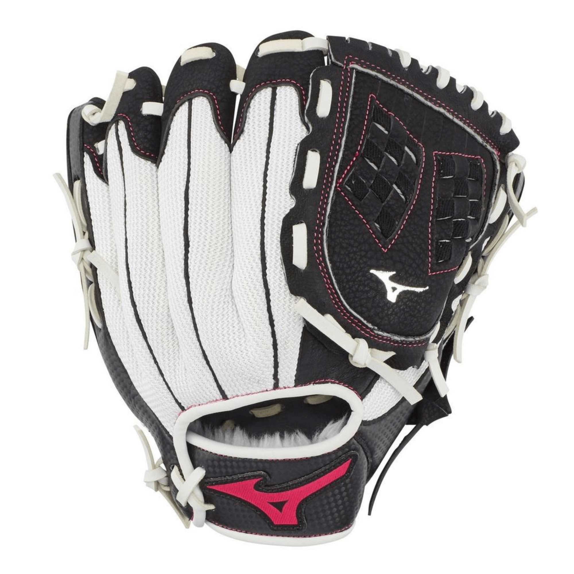 Mizuno GPP1005F3 Prospect Finch 10 RH White/Black baseball glove, Jennie Finch model.