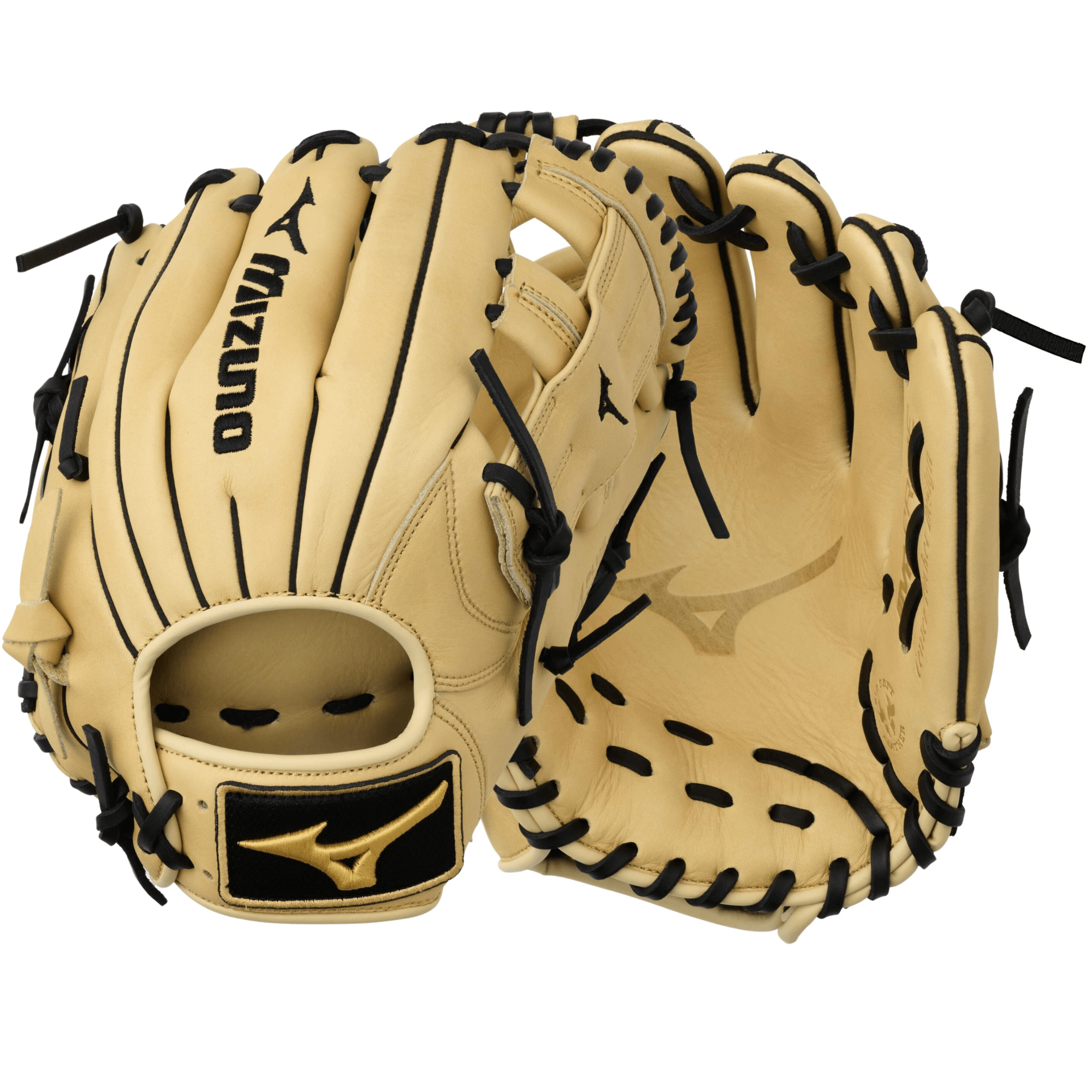 Mizuno MVP Prime Infield Baseball Glove in Camel, 11.5 inches, right hand throw, featuring Bio Soft Leather and Center Pocket Design.