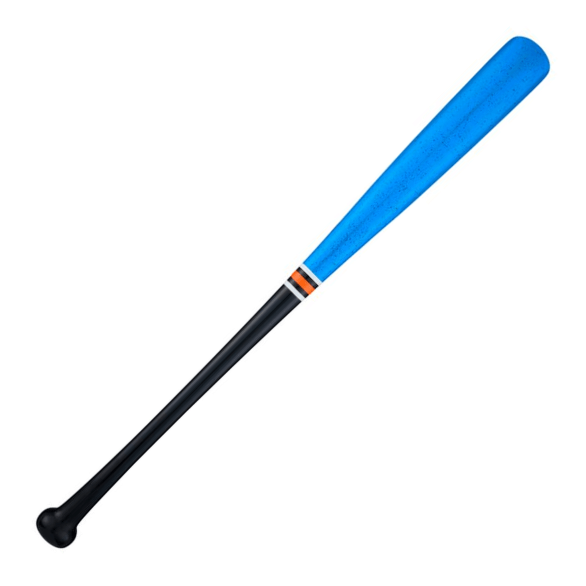 Mizuno Pro MZM 243 Blue Maple wood bat back view with ink dot quality stamp and professional-grade craftsmanship