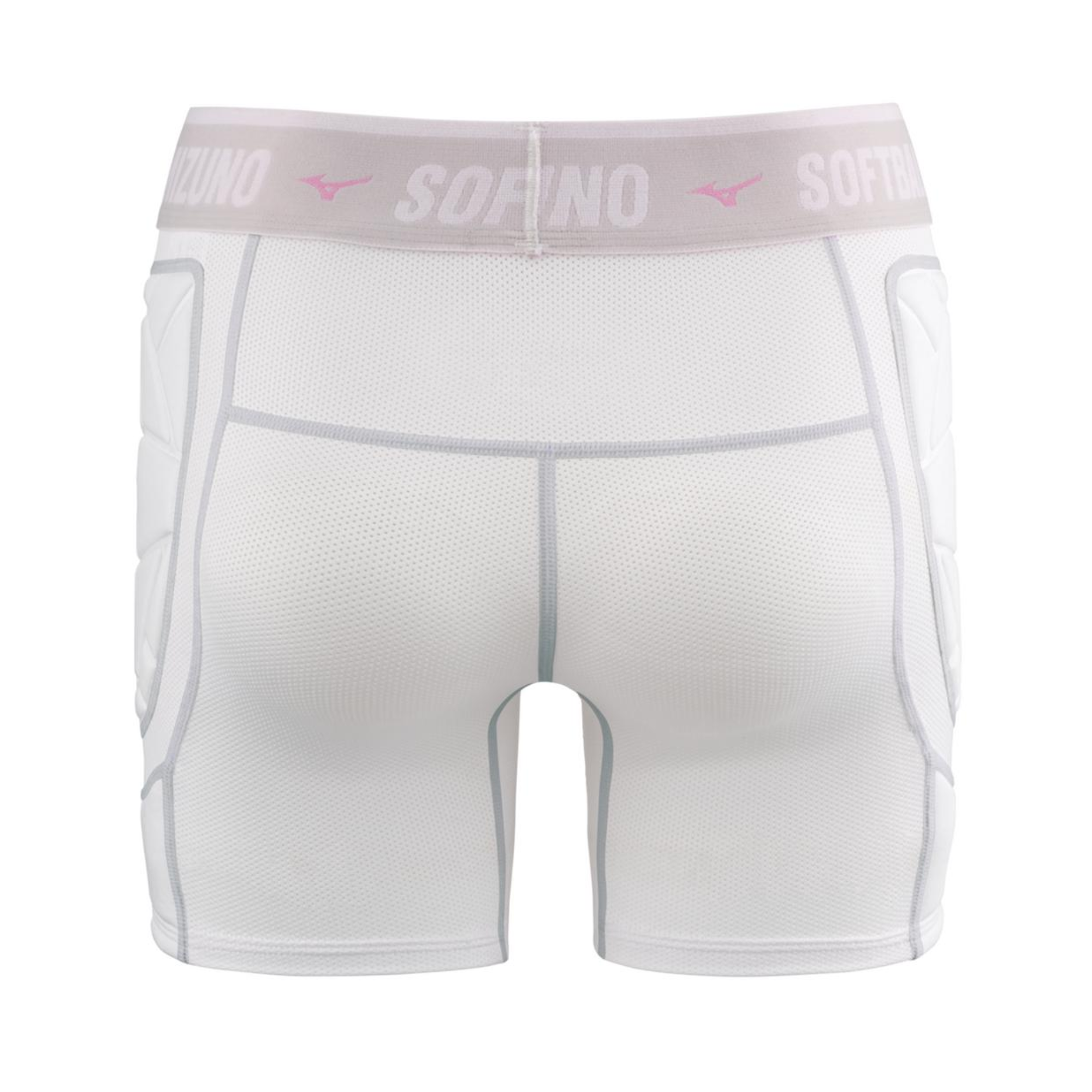 Mizuno Women’s RB Shield Padded Sliding Shorts back view with elastic waistband and ergonomic fit.