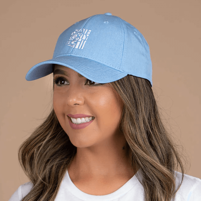 State Forty Eight Curved Snapback Classic Baby Blue And White