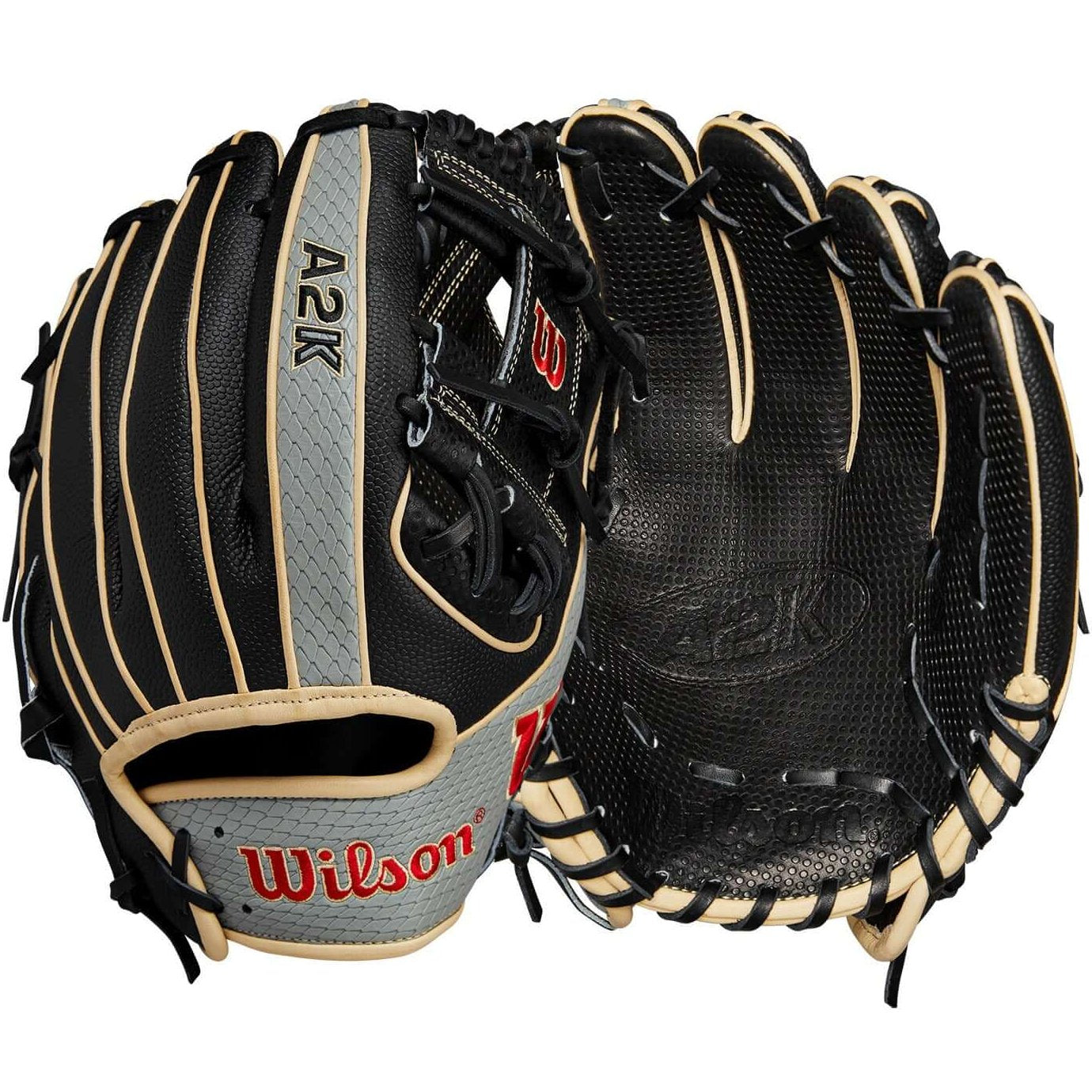 Wilson 2024 A2K SC1786SS 11.5" infield baseball glove featuring SuperSkin and Spin Control Technology.