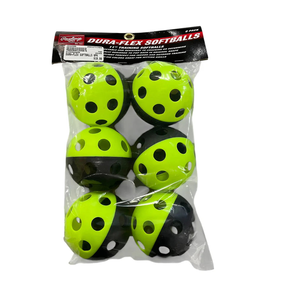 Rawlings Dura-Flex Training Softballs (6pk)
