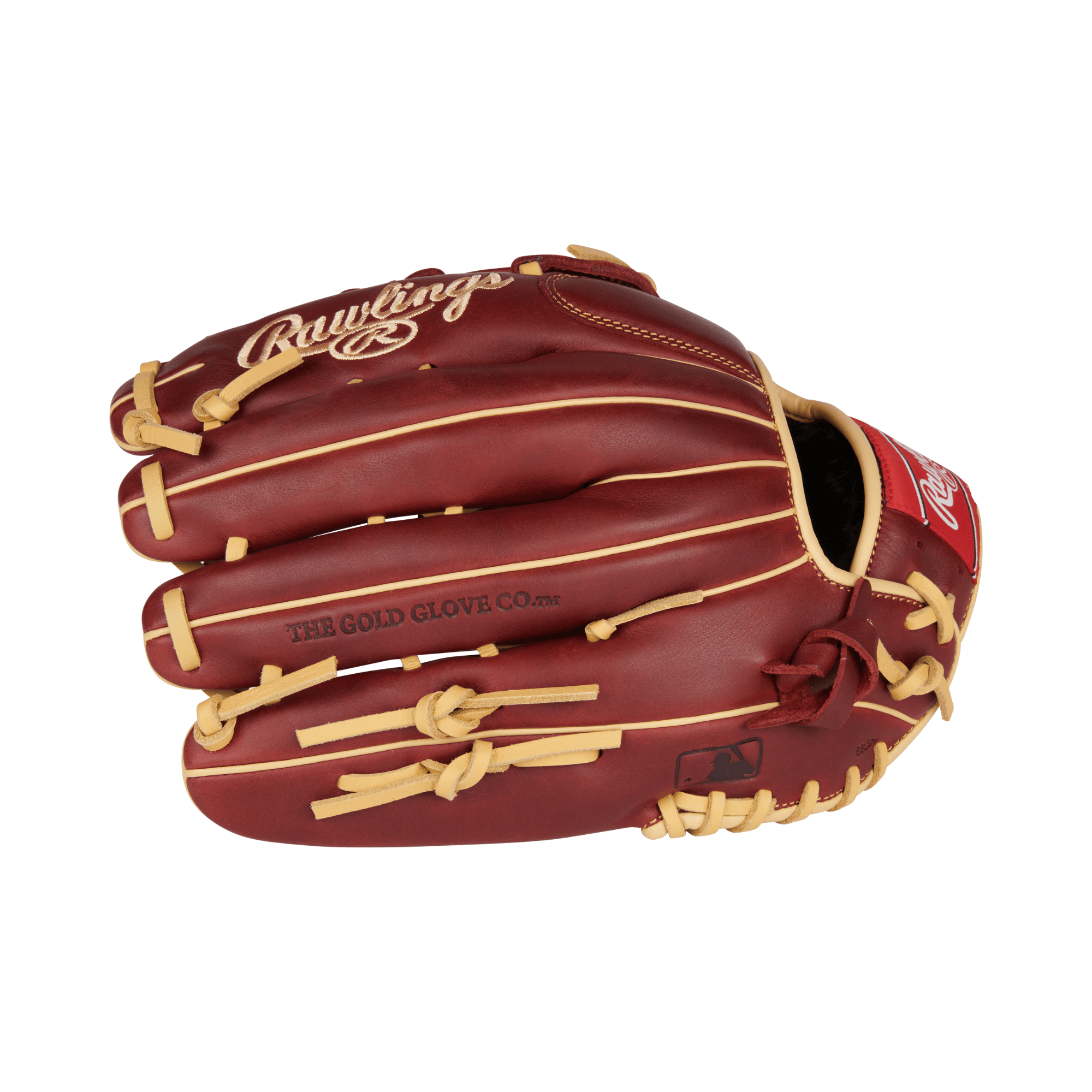 Rawlings Sandlot Series 12.75" RHT outfield glove in vintage leather, featuring Zero Shock palm pad for protection.