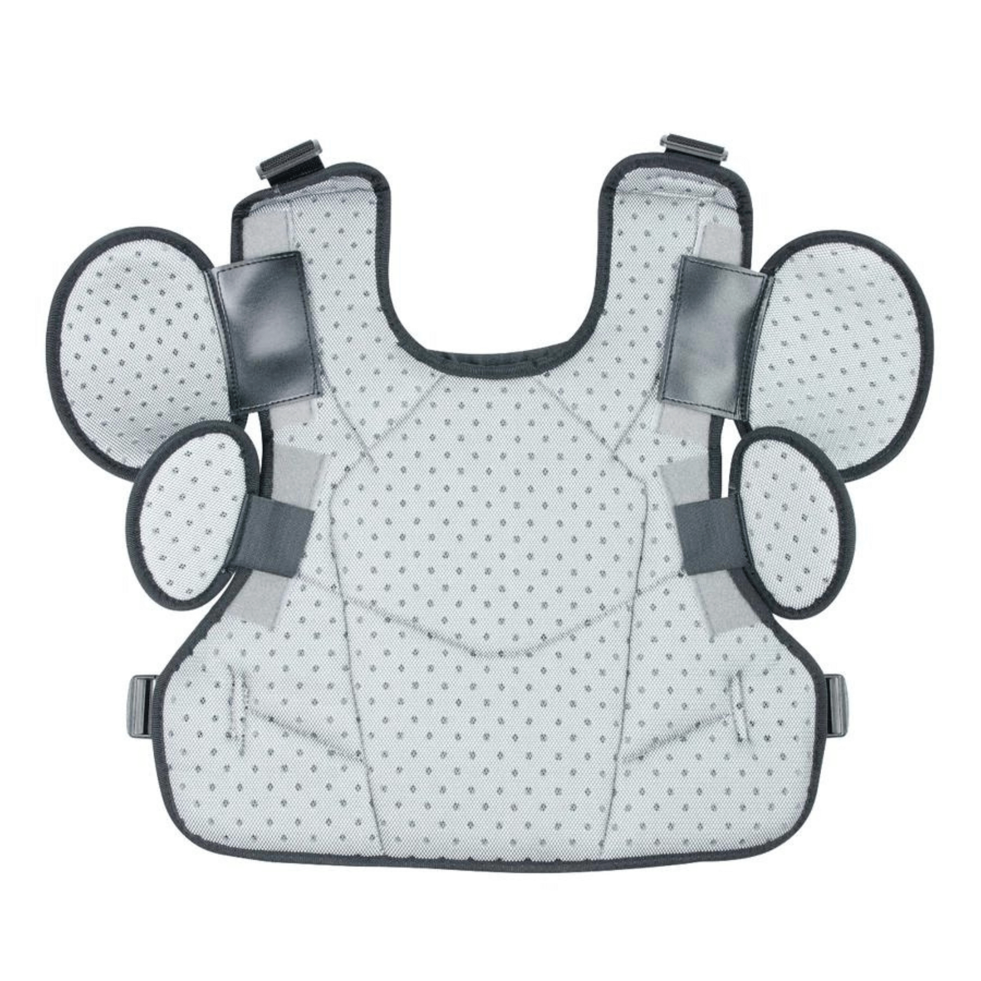 All-Star Pro Internal Shell Umpire Chest Protector, featuring HDPE plates and DeltaFlex harness in a low-profile design.