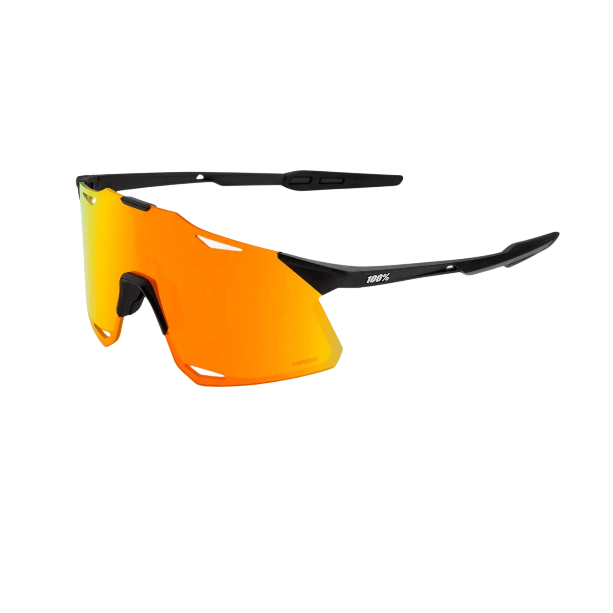 Matte black shield sunglasses with HiPer Red Multilayer Mirror Lens