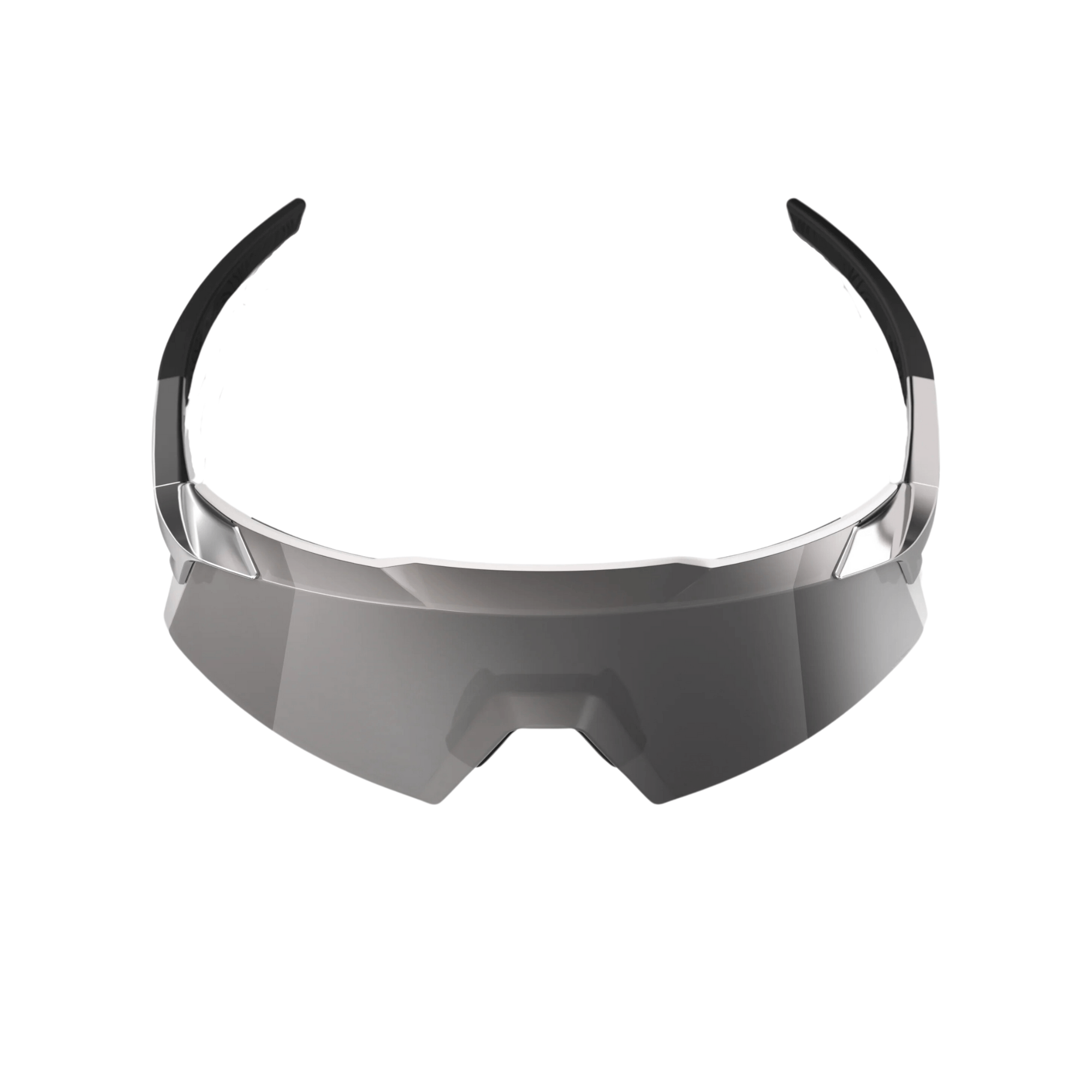 Aerocraft performance sunglasses featuring a gloss black chrome frame and HiPER® silver mirror lens design.