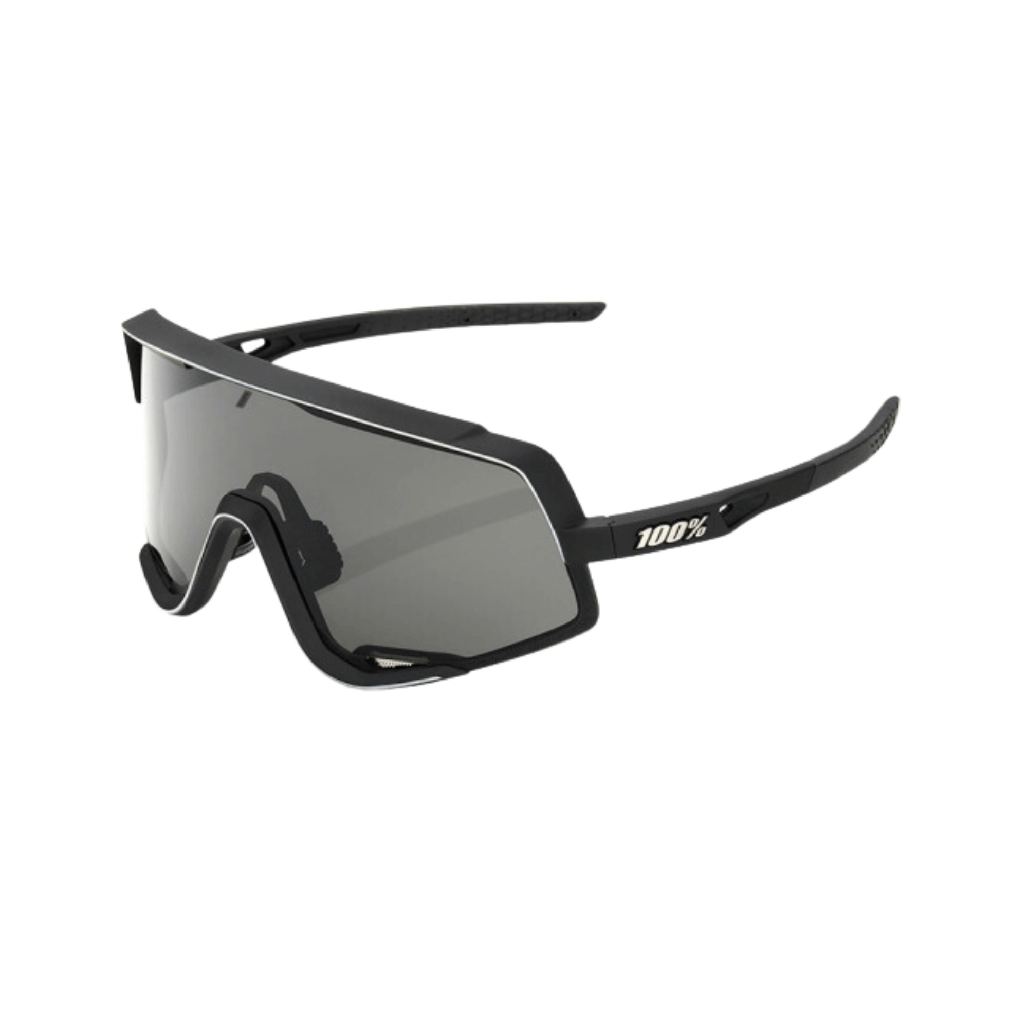 Glendale sunglasses with cylindrical shield lens and large field of vision.