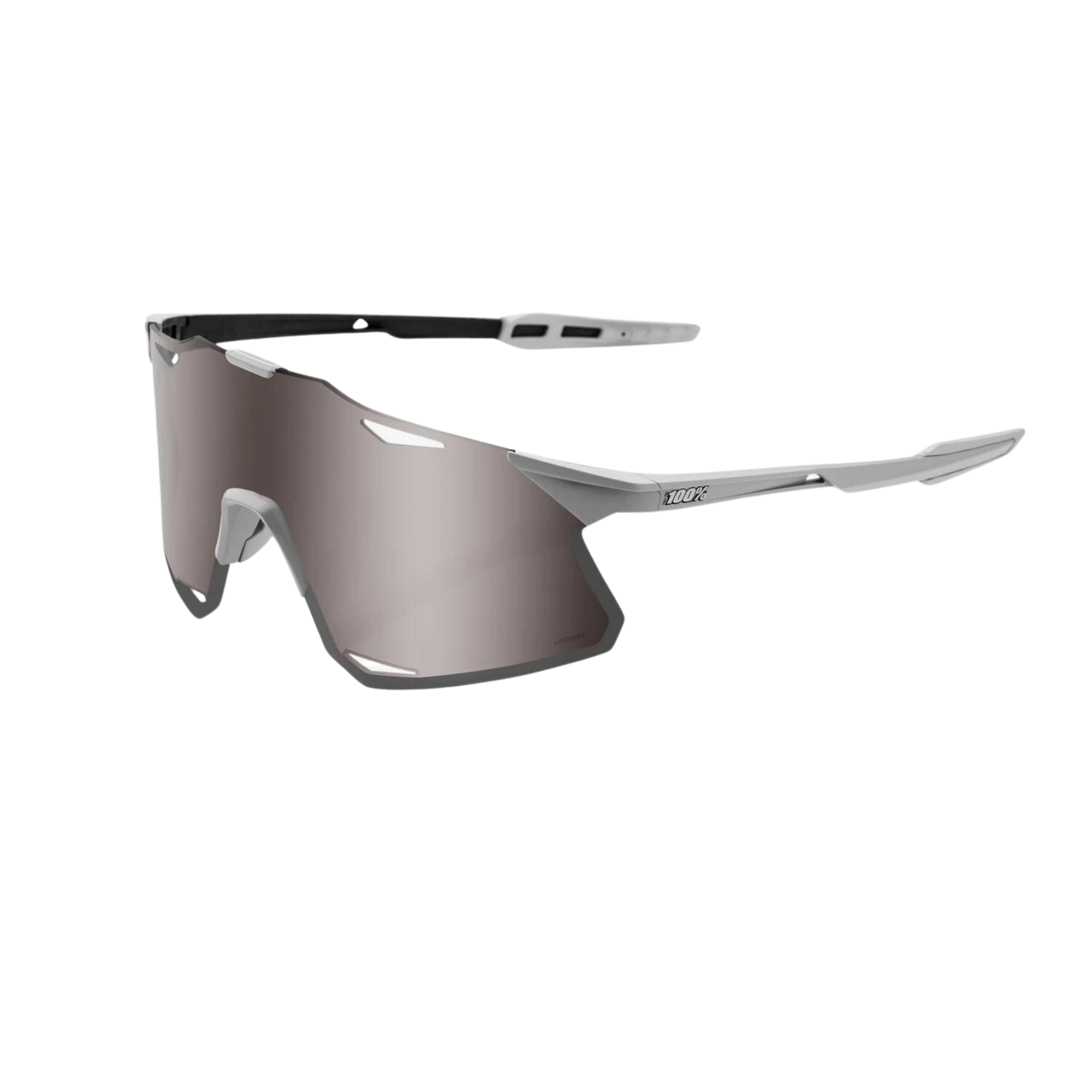 Matte Stone Grey rimless shield sunglasses with HiPER® Silver Mirror Lens