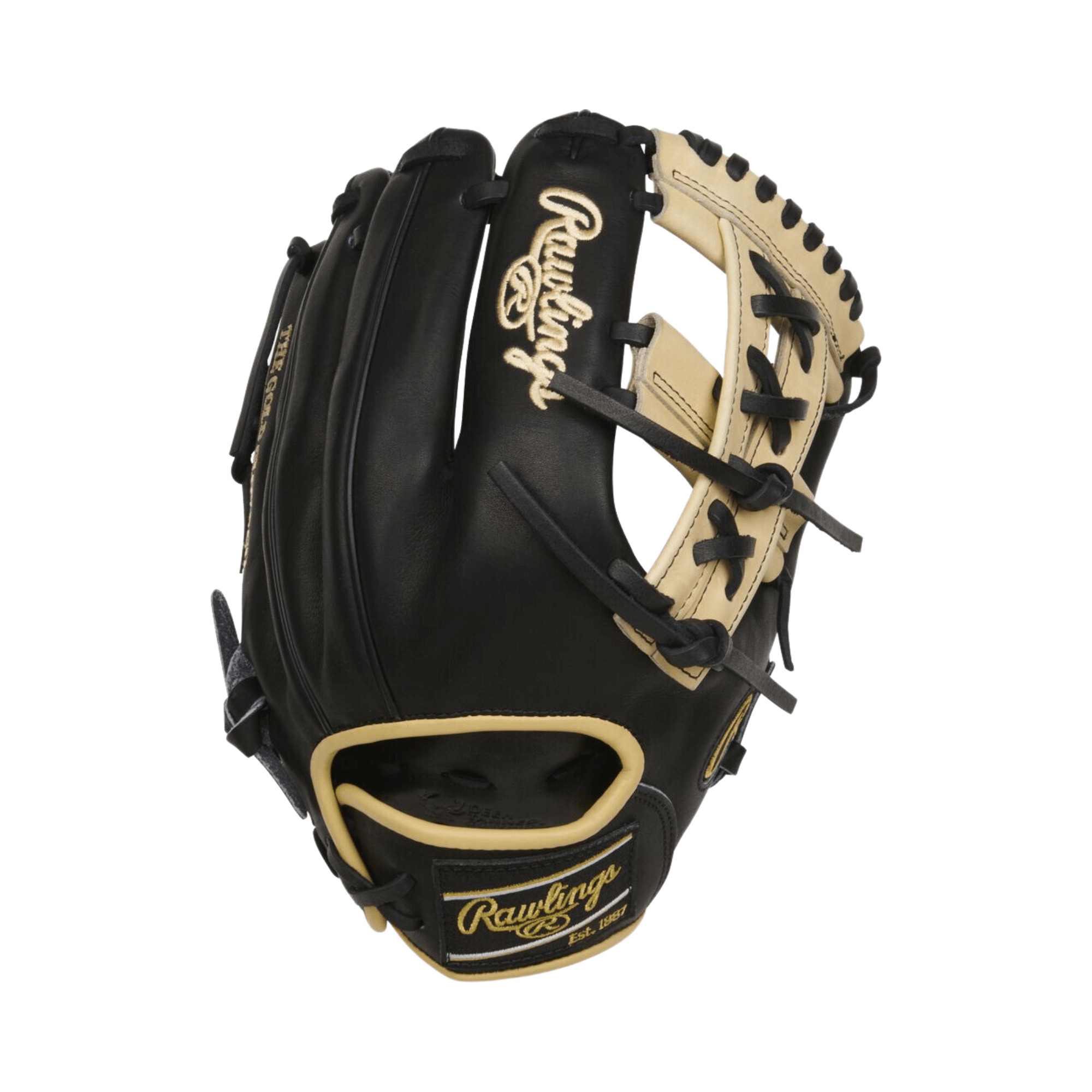 Rawlings Heart Of The Hide baseball glove 11.75" with contour technology in black and tan leather.