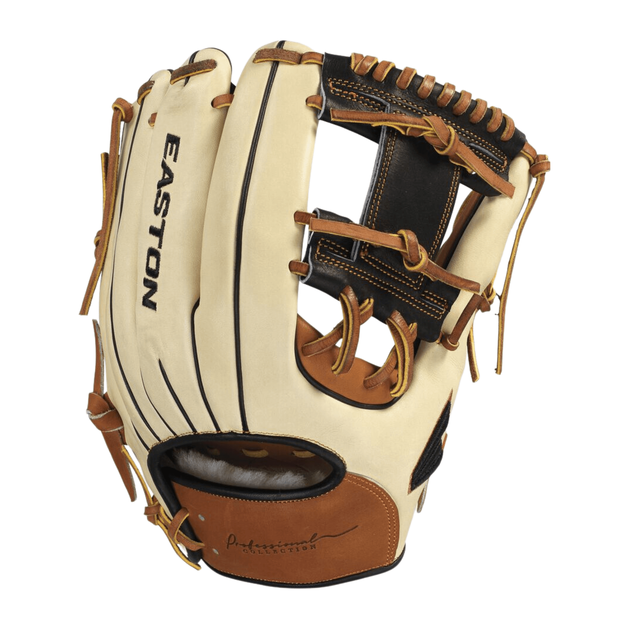 Easton Professional Collection Hybrid Infield Glove Right Hand, 11.75 inch, durable leather, pro-grade comfort.
